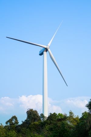 Wind turbine a green energy sourceの写真素材
