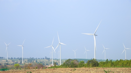 Wind turbine power generatorの写真素材