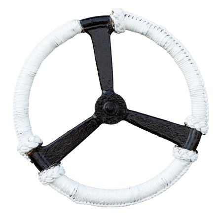 Water tight door handle or valve on a white backgroundの写真素材