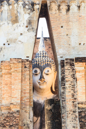 Wat Si Chum , Shukhothai Historical Park, Thailandの写真素材