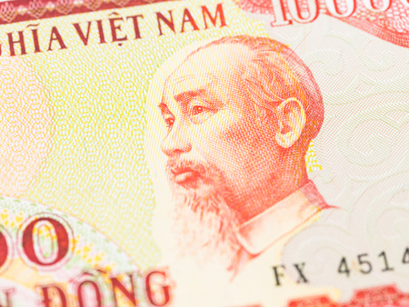 Ho Chi Minh on Vietnamese dong banknoteの写真素材