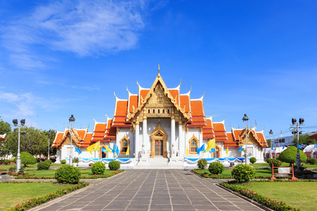 Wat Benchamabophit or Marble Temple in Bangkok Thailandの写真素材