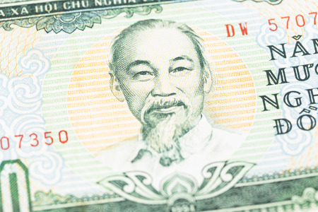 Ho Chi Minh on Vietnamese dong banknoteの写真素材