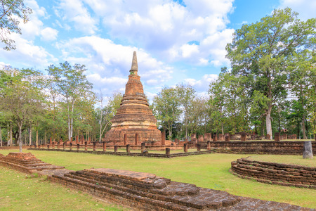 Wat Phra That temple in Kamphaeng Phet Historical Parkの写真素材