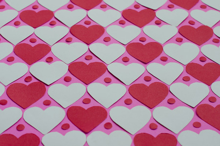 Paper Heart Pattern Background.