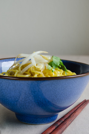 Egg Noodle In Bowl.の写真素材