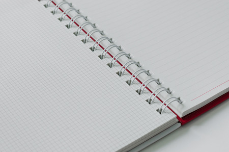 Wirebound Notebook with Lined-Blank Paper.の写真素材