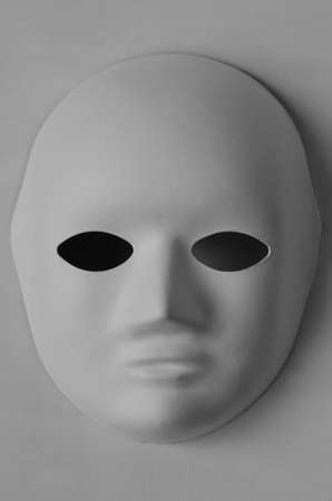 White Mask Isolated on White Background.の写真素材