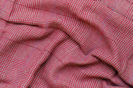 Texture of Red Gingham Fabric.