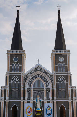 The Cathedral of the Immaculate Conception Chanthaburi at Chanthaburi Province of Thailand.のeditorial素材