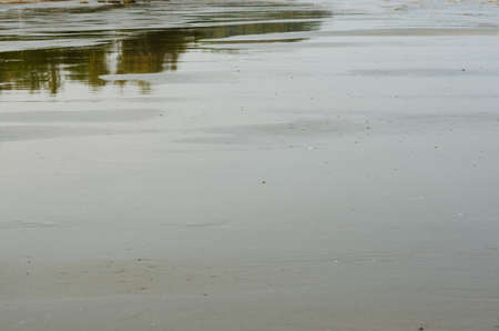 Sand Beach and Sea Water for Natural Background.