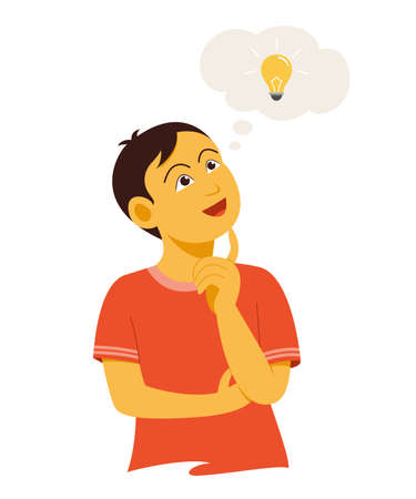 Boy is Thinking the Good Idea.のイラスト素材