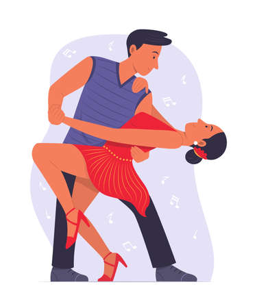 Salsa Dancing.のイラスト素材