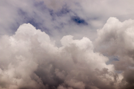Rain cloud are floating fast before stormの写真素材