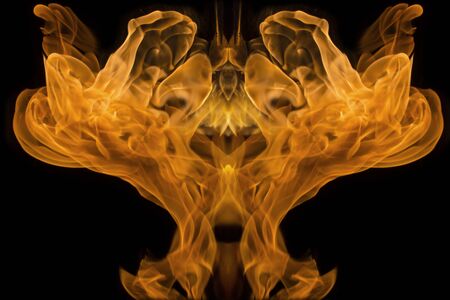 Abstract image, the image of a burning and fiery flame For background