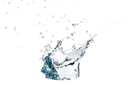 Water spreading on a white background The concept of refreshingの写真素材
