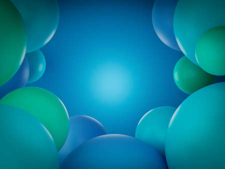 3D backgrounds, multicolored balls with space for your content.
