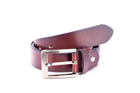 new belt men and women brown red stylish fashion isolated on white background