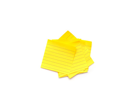 Sticky note colored sheets isolated on white backgroundの写真素材