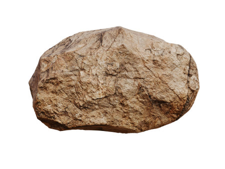 3D illustration of a render of isolated rocks or cut out from the background with clipping path.の写真素材
