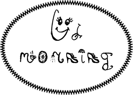 Sketch Good morningのイラスト素材