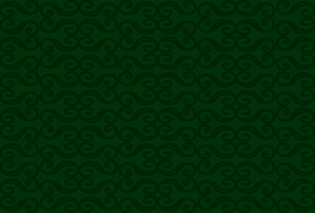 Abstract vintage seamless pattern. Monograms on green backgroundのイラスト素材
