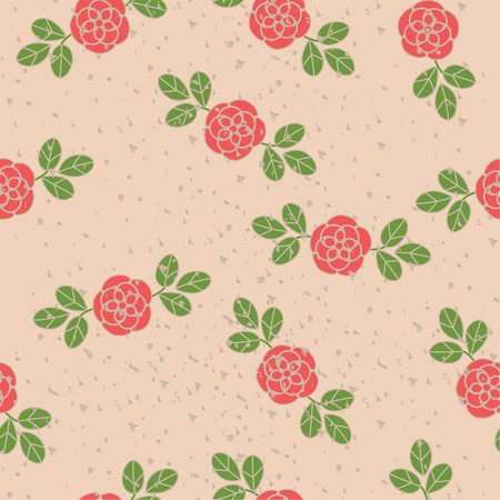 Rose  seamless patternのイラスト素材