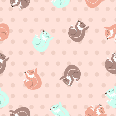 Squirrels patternのイラスト素材