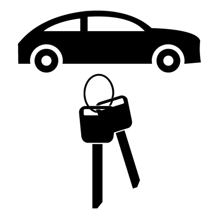 Car rental flat iconのイラスト素材