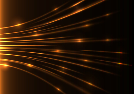 orange curve speed laser, technology backgroundのイラスト素材