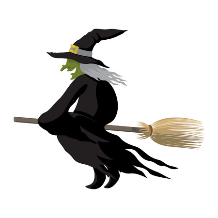 Witch halloween cartoon characterのイラスト素材