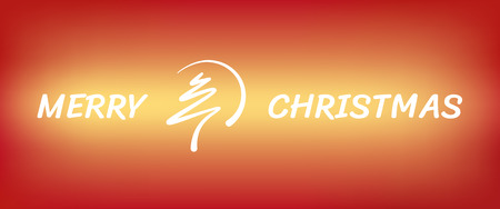 abstract merry christmas banner, line christmas tree circle concept background, vector illustrationのイラスト素材