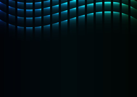 blue green abstract pixel curve background, square layer line, technology geometric background, vector illustrationのイラスト素材