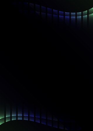 blue green abstract pixel curve background, square black gradient layer line, technology geometric background, vector illustrationのイラスト素材