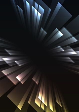 metallic overlap stripe rush in dark background, bar layer backdrop, simple technology template, vector illustrationのイラスト素材