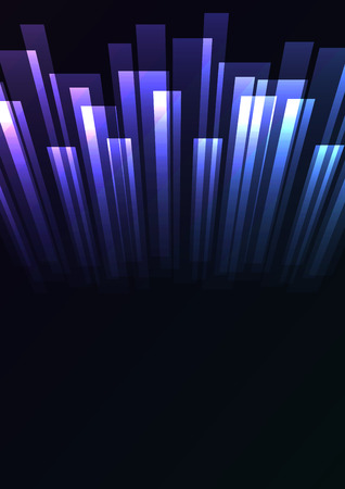 purple blue overlap stripe rush in dark background, bar layer backdrop, simple technology template, vector illustrationのイラスト素材