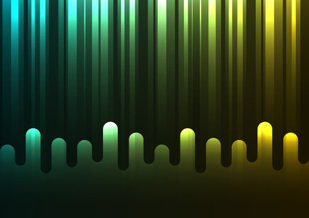 blue yellow melt line overlap in dark background, layer motion backdrop, simple technology template, vector illustrationのイラスト素材