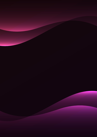 violet line curve layer overlap in dark background, wave transparent backdrop, simple technology template, vector illustrationのイラスト素材