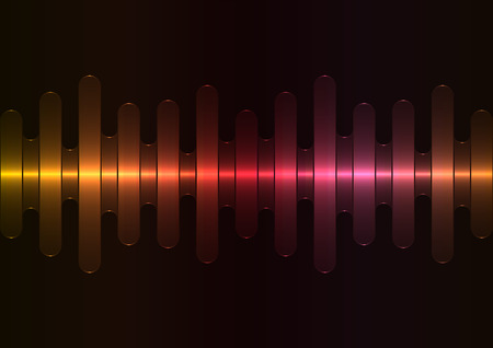 red metal melt wave overlap in dark background, speed layer motion backdrop, simple technology template, vector illustrationのイラスト素材