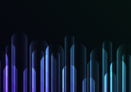 bubble rush overlap in dark background, bar layer backdrop, simple technology template, vector illustrationのイラスト素材