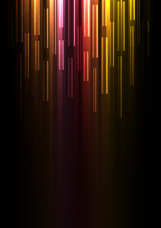 red overlap pixel speed in dark background, geometric layer motion backdrop, simple technology template, vector illustrationのイラスト素材