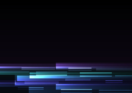 multicolor overlap pixel speed in dark background, geometric layer motion backdrop, simple technology template, vector illustrationのイラスト素材