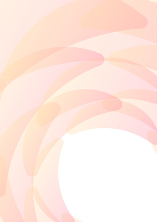 pastel orange pink petal abstract background, curve layer, multicolor transparent backdrop, vector illustrationのイラスト素材