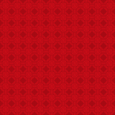 chinese new year background, abstract oriental wallpaper, seamless circle and square inspiration, vector illustrationのイラスト素材