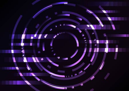 Abstract circle background, digital overlap layer line, simple technology design template, vector illustrationのイラスト素材