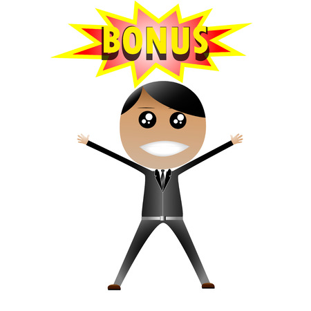 Happy businessman bonusesのイラスト素材