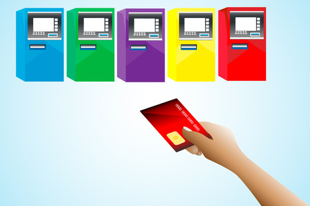 People are using the atm cardのイラスト素材