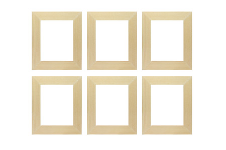 Frame wood isolated on white background.