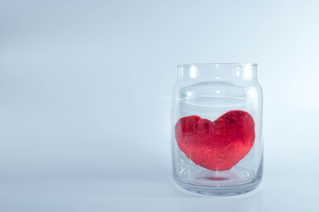 Heart in glass bottles.の写真素材