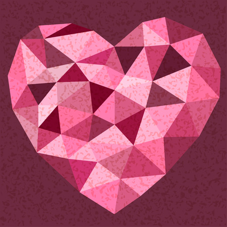 Beautiful pink edge heart shape vintage ,on pink background vector illustrationのイラスト素材